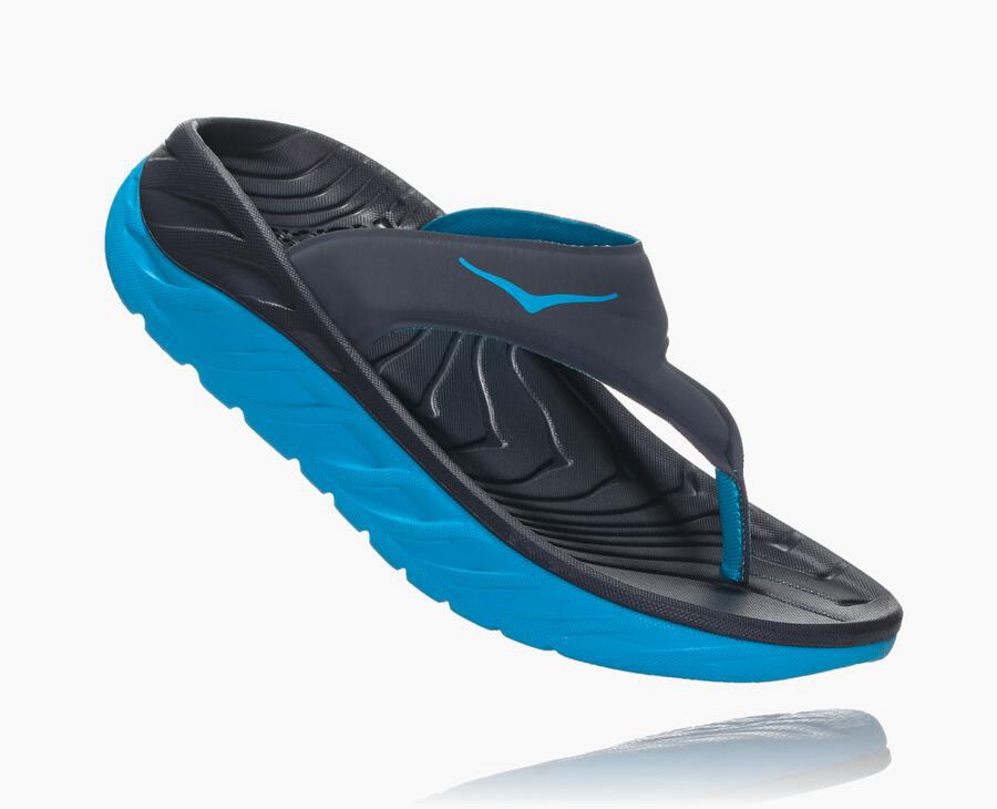 Hoka One One Womens Sandals - ORA Recovery Flip - Navy - FEWI35469